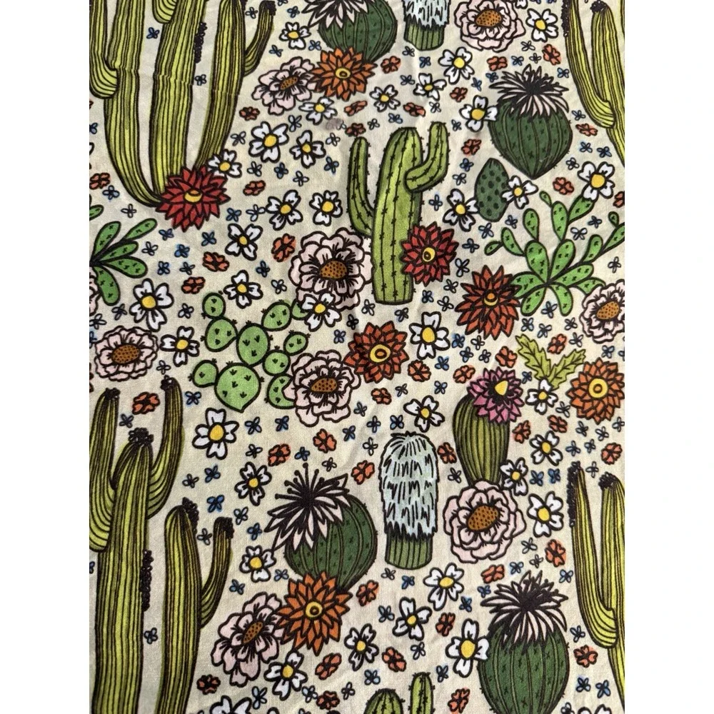 UO Home Urban Outfitters Full Size Cactus Floral 100% Cotton Sheet Set Boho
